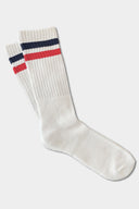 Striped Sports Socks - Red Navy