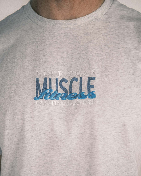 Embroidered Sports Tee - Grey