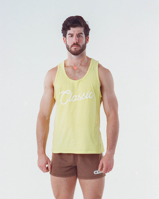 Classic Print Tank Top - Yellow