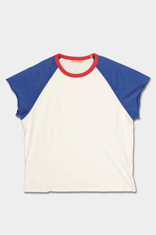 Vintage Raglan Tee - Blue Red