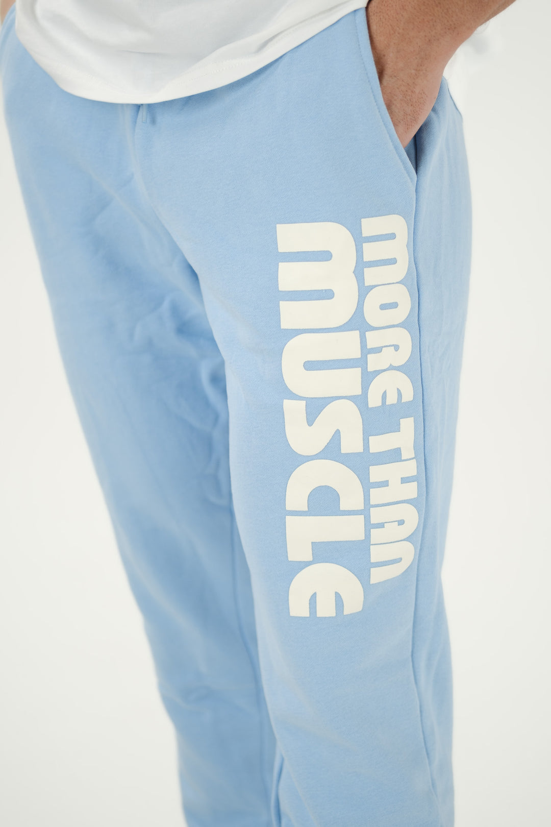 Cotton Track Pants - Light Blue