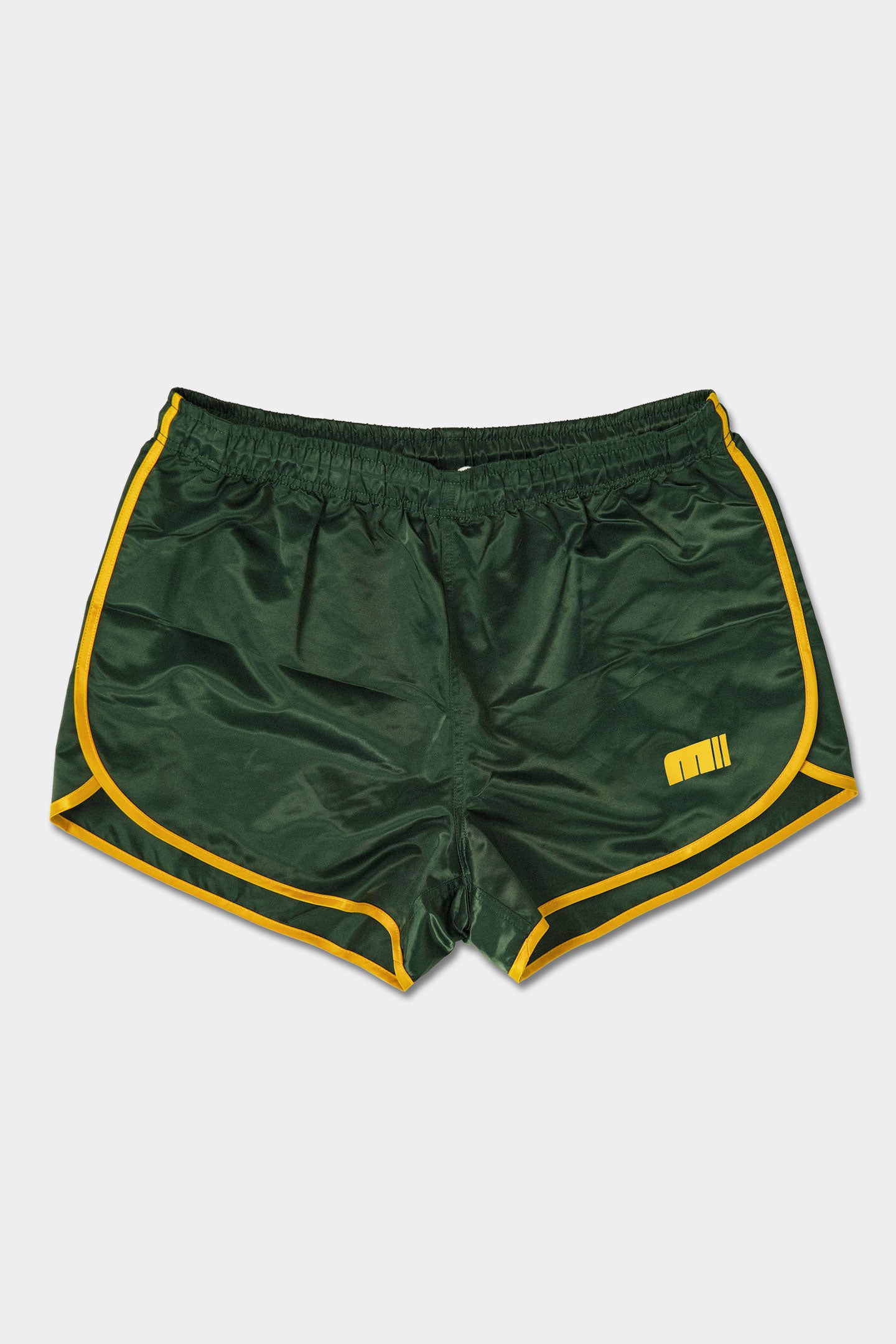 70 s Ringer Shorts Green Gold