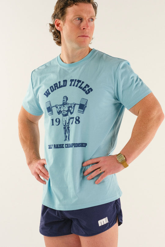 Calf Raise Tee - Blue