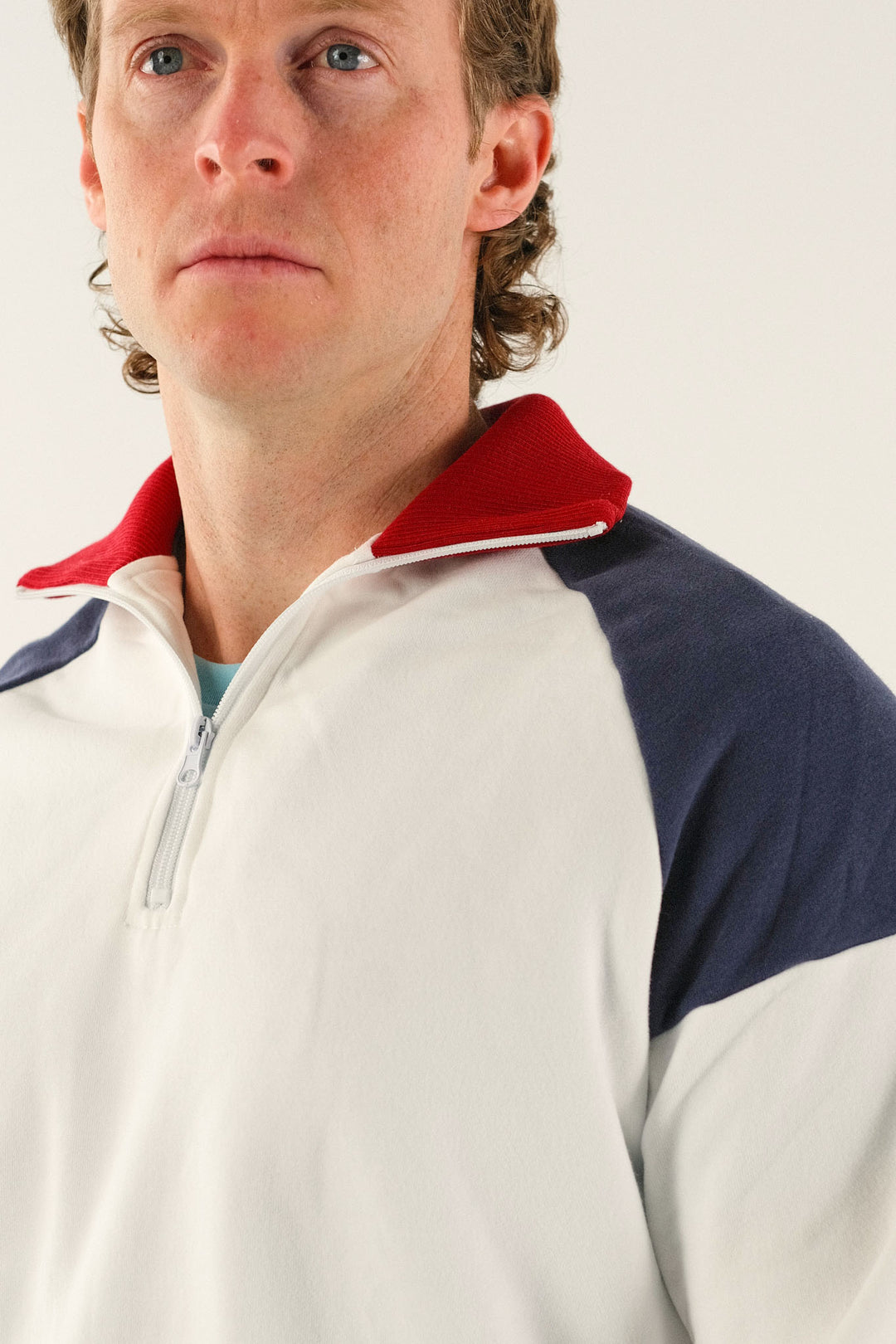 Tri-colour Quarter Zip