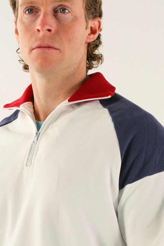 Tri-colour Quarter Zip