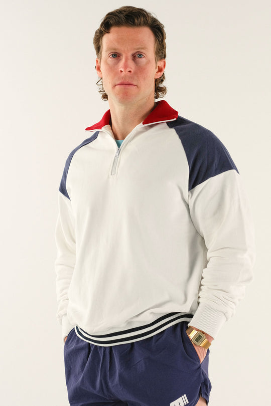 Tri-colour Quarter Zip