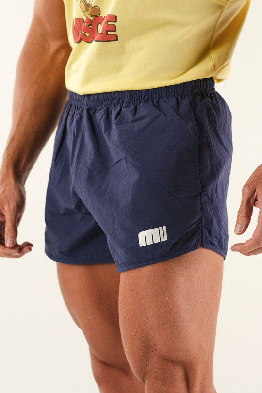 Retro Running Shorts - Navy