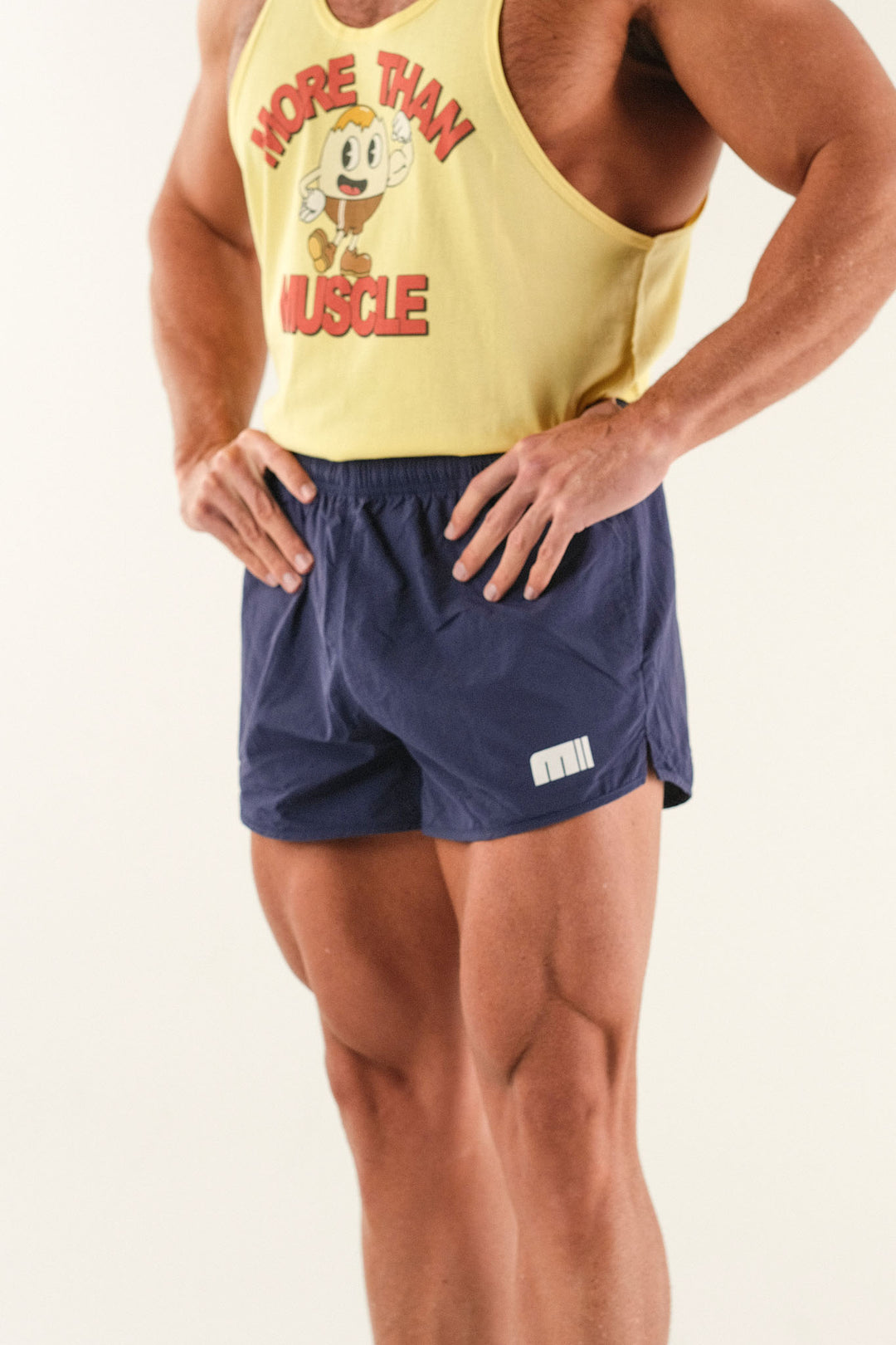Retro Running Shorts - Navy