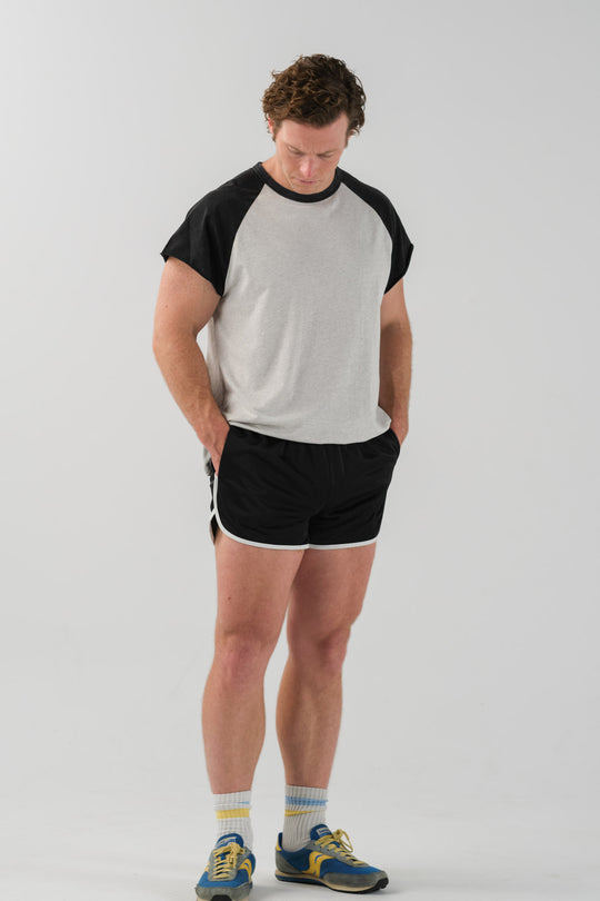 Ringer Shorts - Black