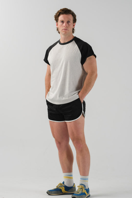 Vintage Raglan Tee - Black