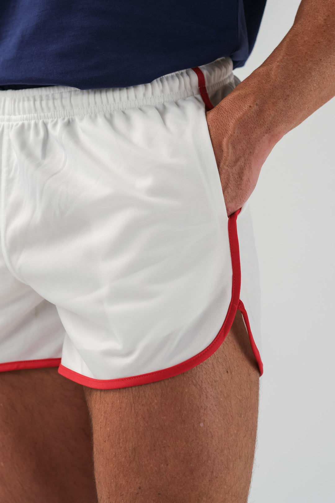 Ringer Shorts - White Red