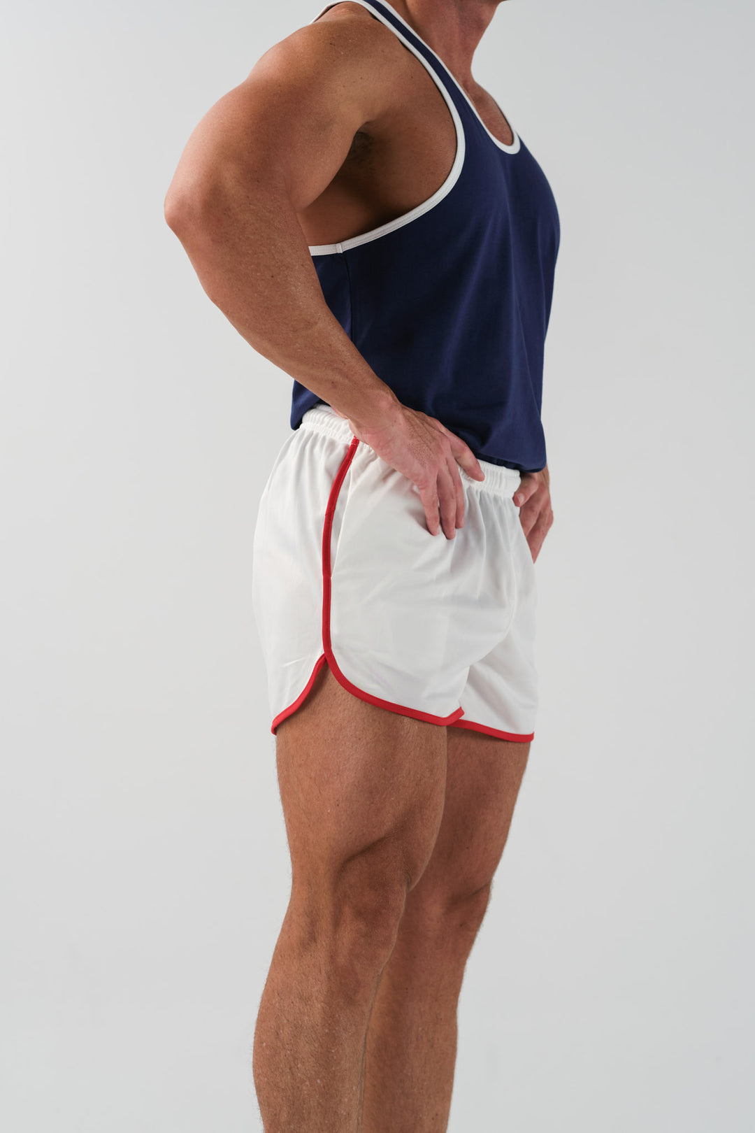 Ringer Shorts - White Red