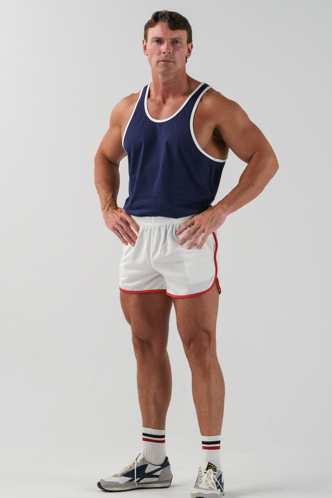 Ringer Shorts - White Red