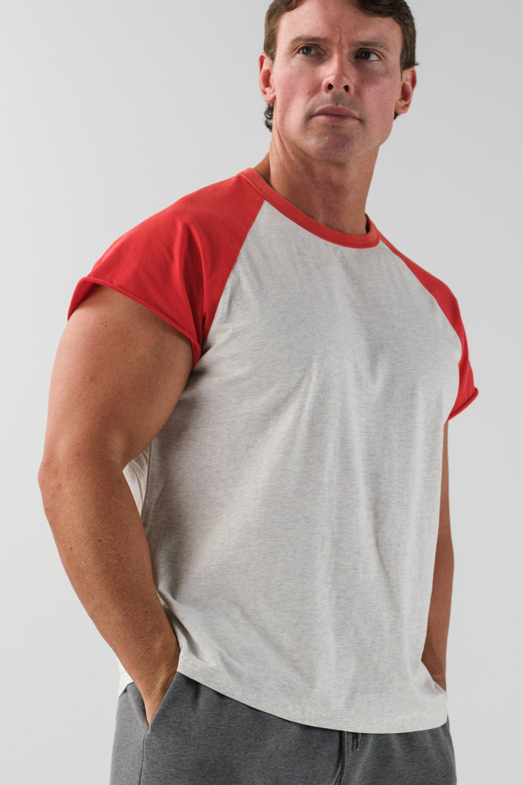 Vintage Raglan Tee - Red