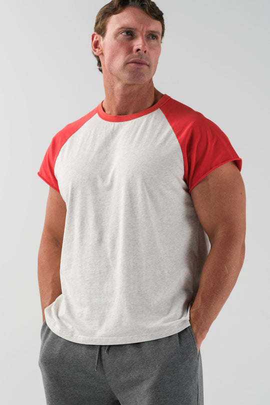Vintage Raglan Tee - Red