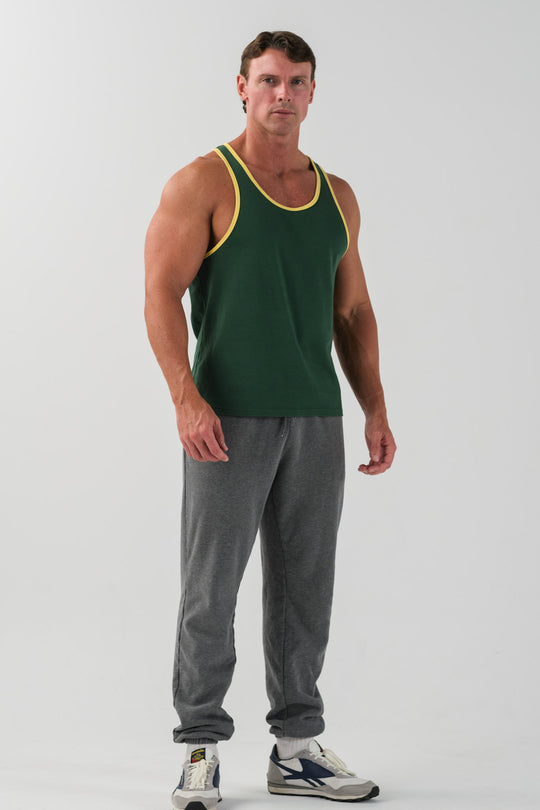 Ringer Tank - Green Yellow