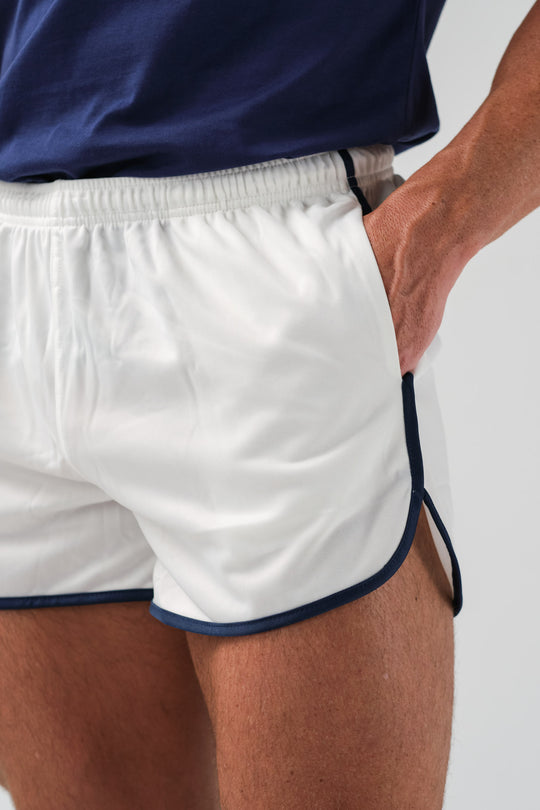 Ringer Shorts - White Navy