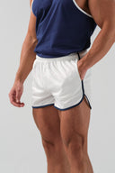 Ringer Shorts - White Navy