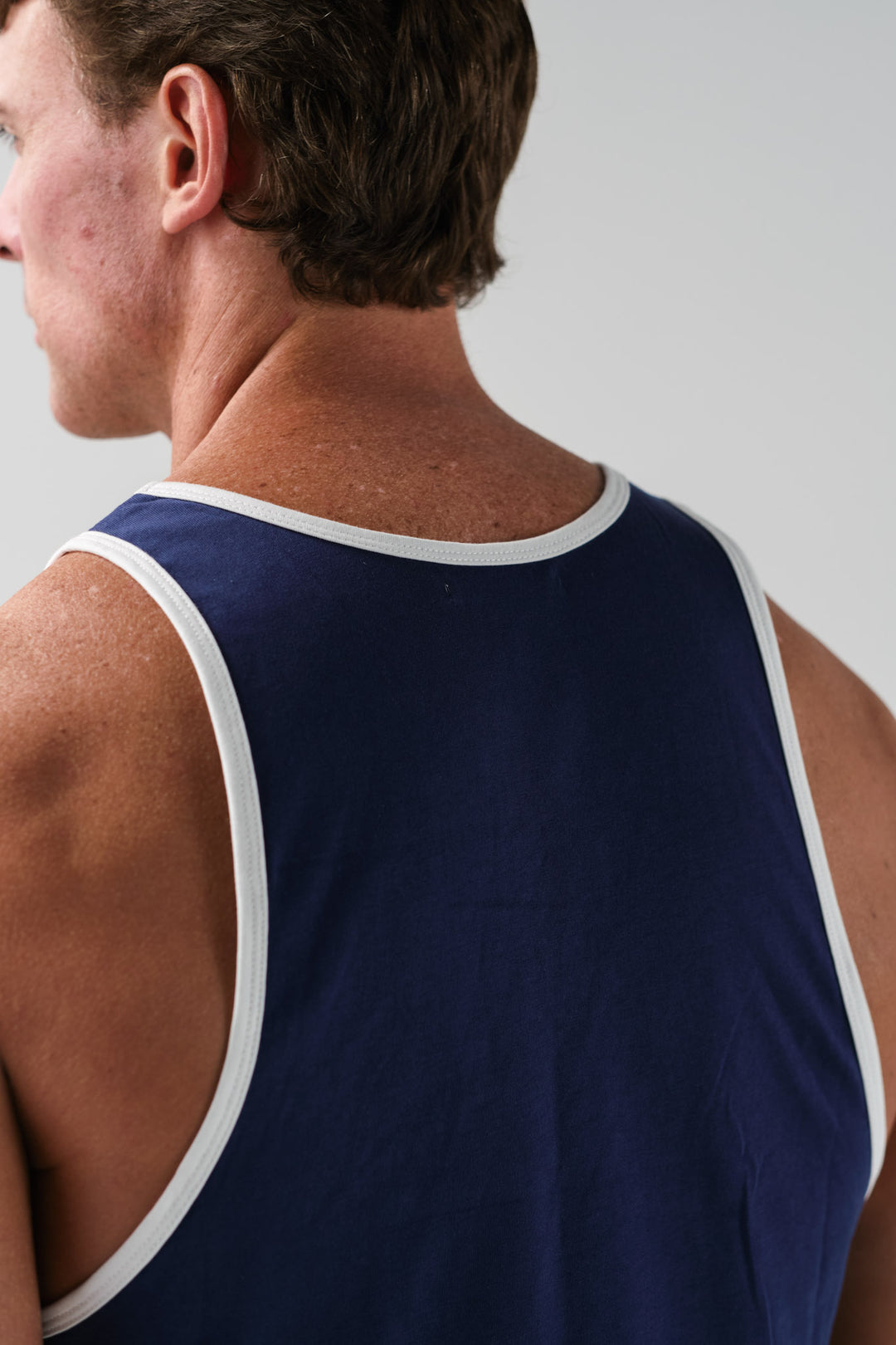 Ringer Tank - Navy White