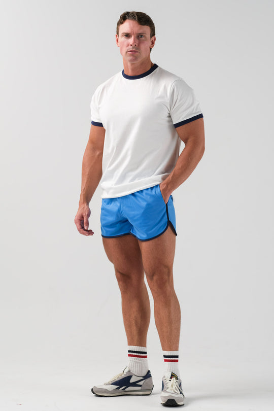 Ringer Shorts - Blue