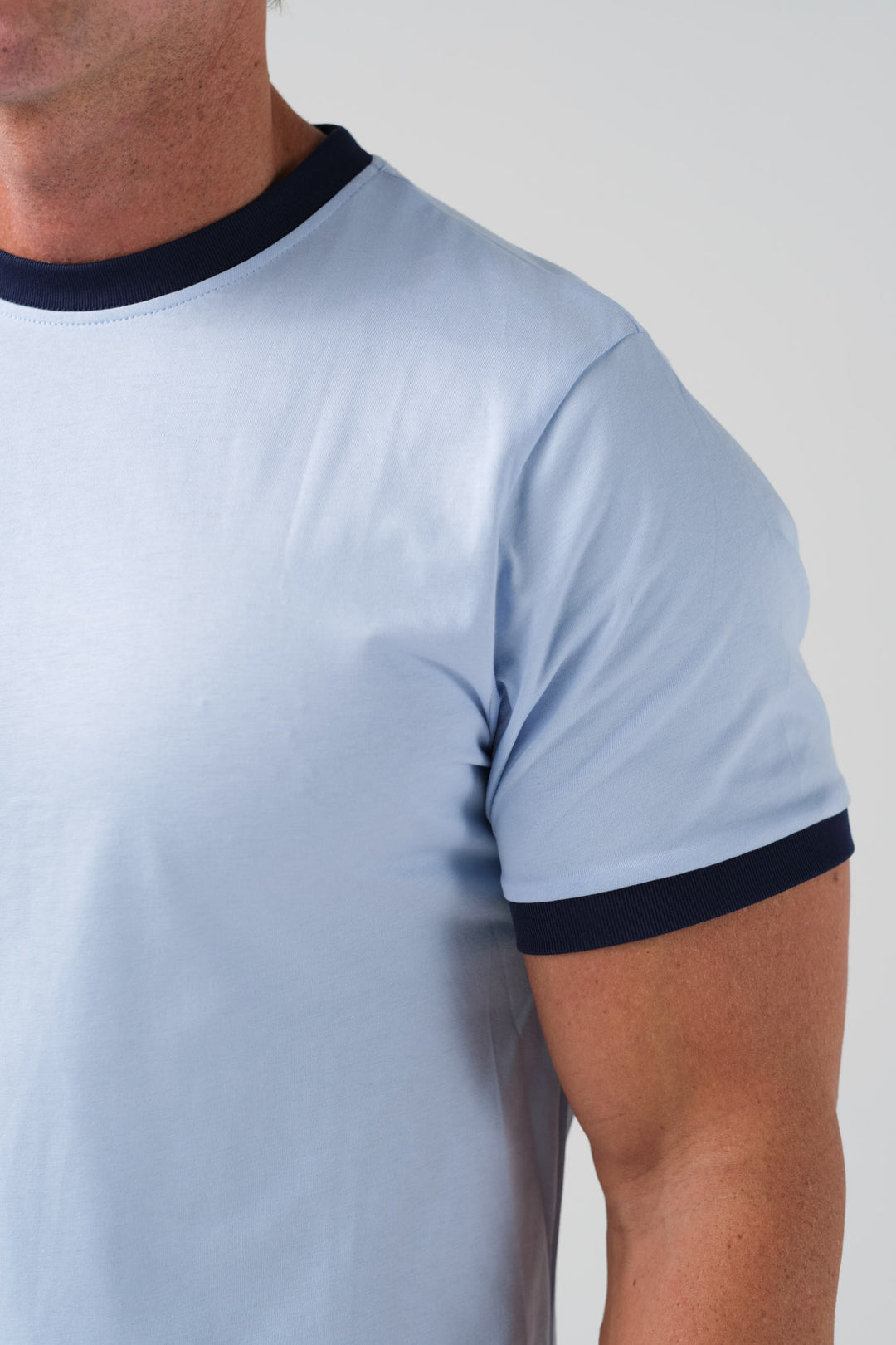 Ringer T-Shirt - Light Blue