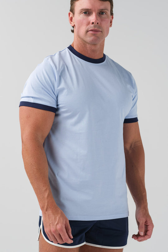 Ringer T-Shirt - Light Blue