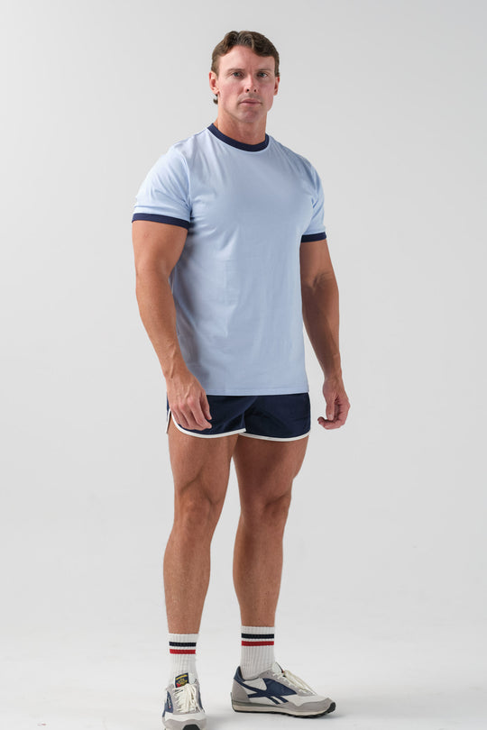 Ringer T-Shirt - Light Blue
