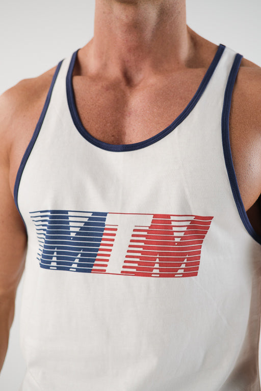 MTM Navy Ringer Tank Top