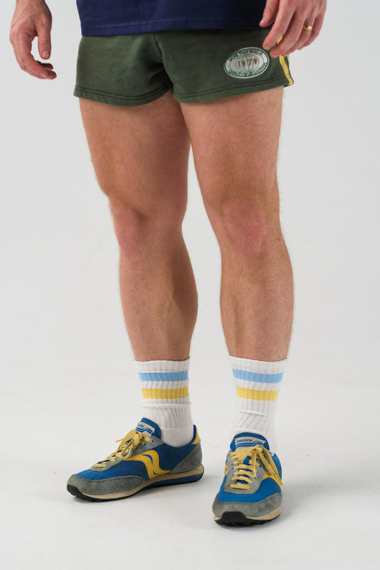 Striped Sports Socks - Blue Yellow