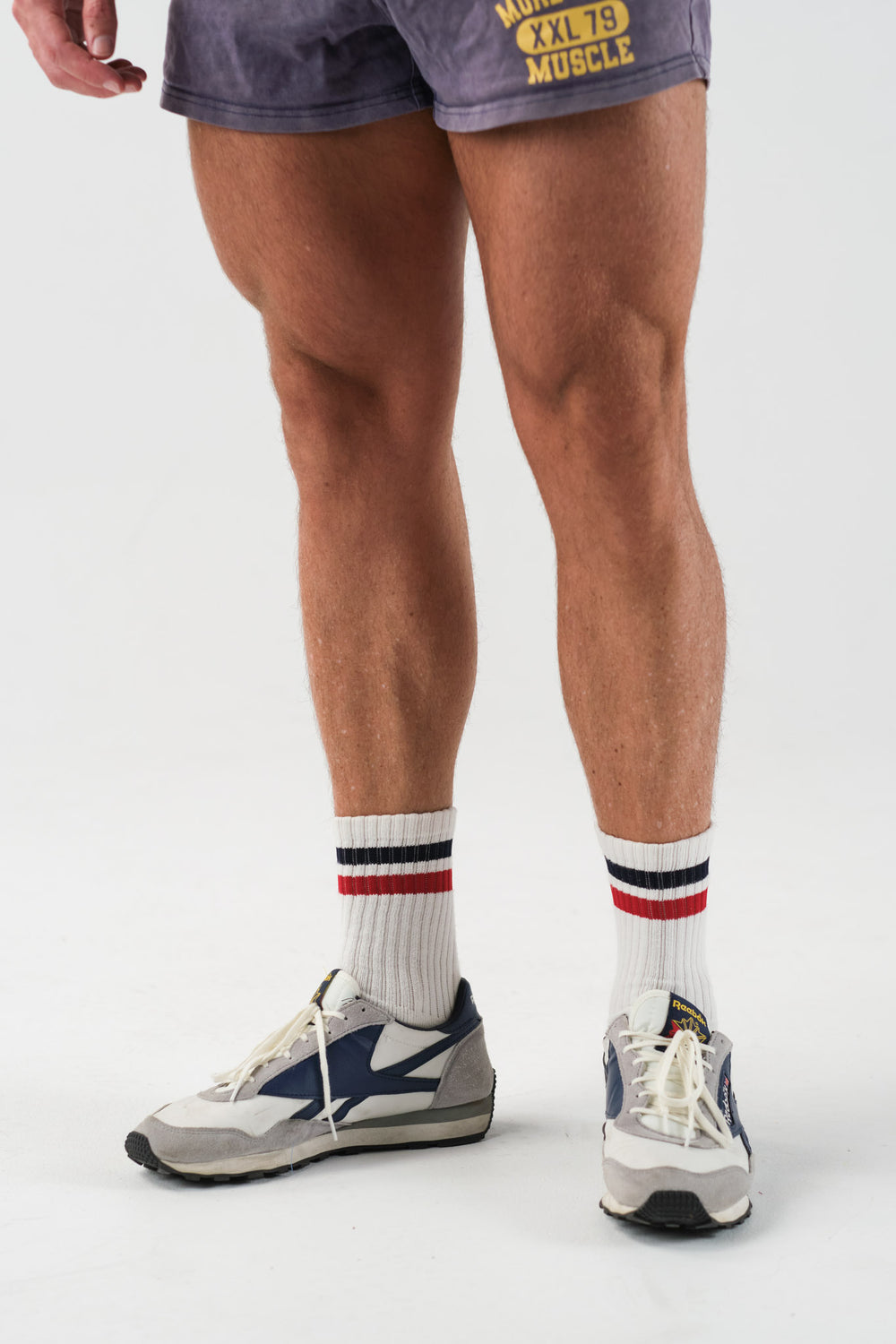 Striped Sports Socks - Red Navy