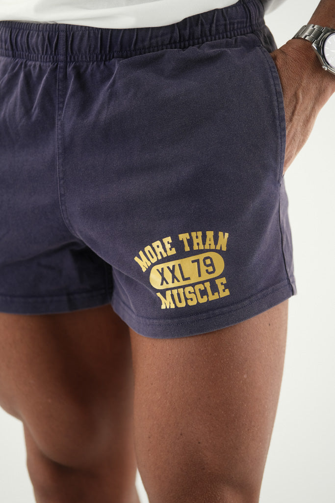 New Cotton Gym Shorts - Navy