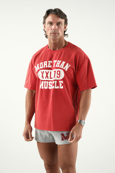 Relaxed Fit Gym Tee - Red