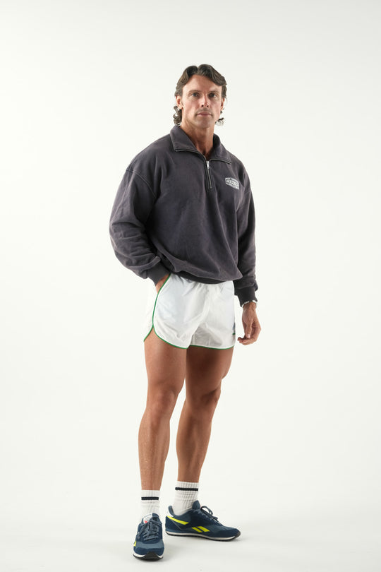 Quarter Zip Sweater - Washed Navy