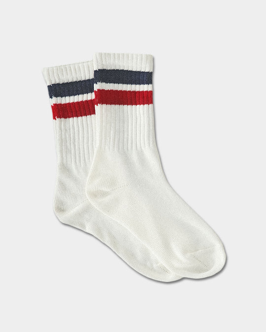 Striped Sports Socks - Red & Navy
