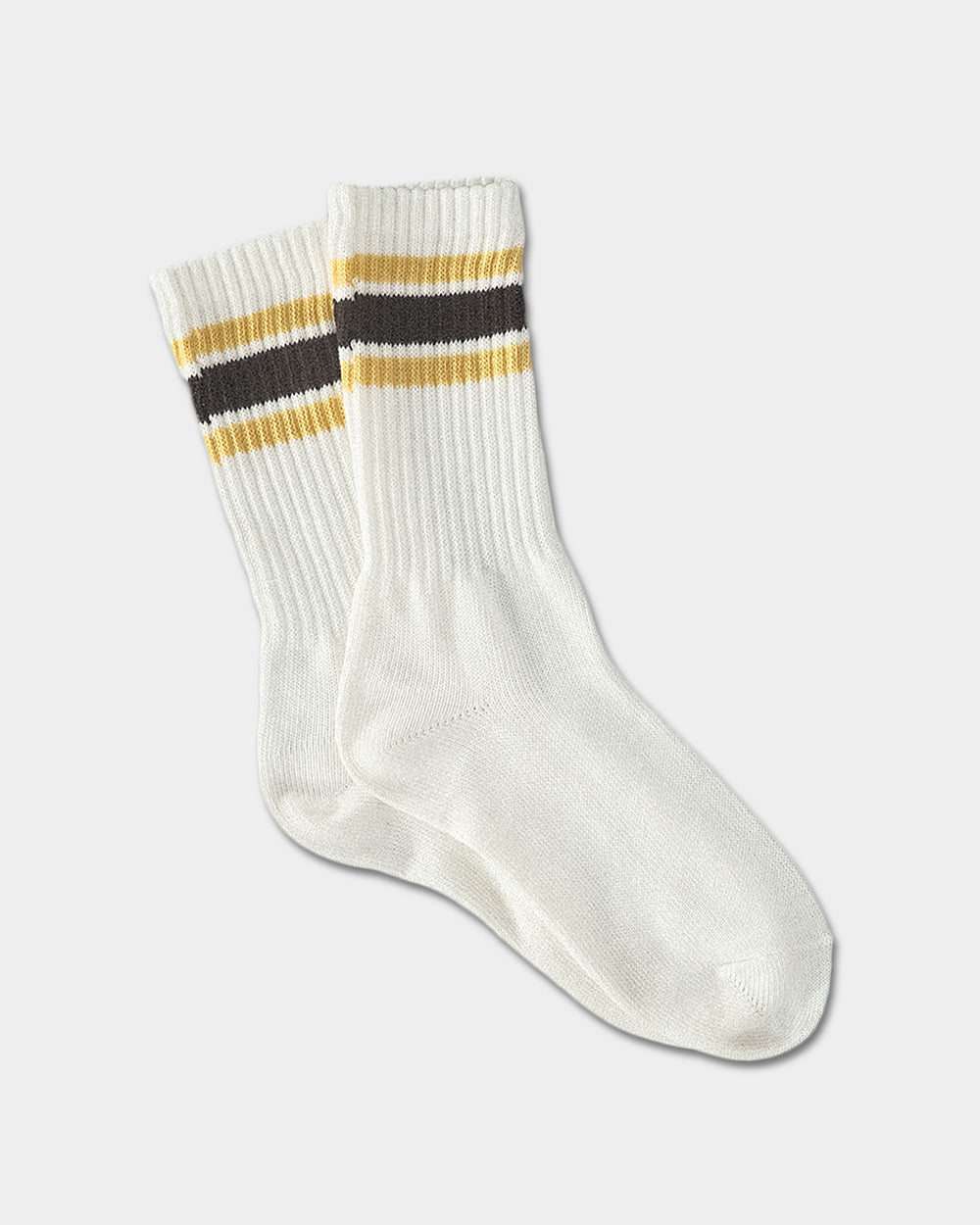 Striped Sports Socks - Brown & Yellow