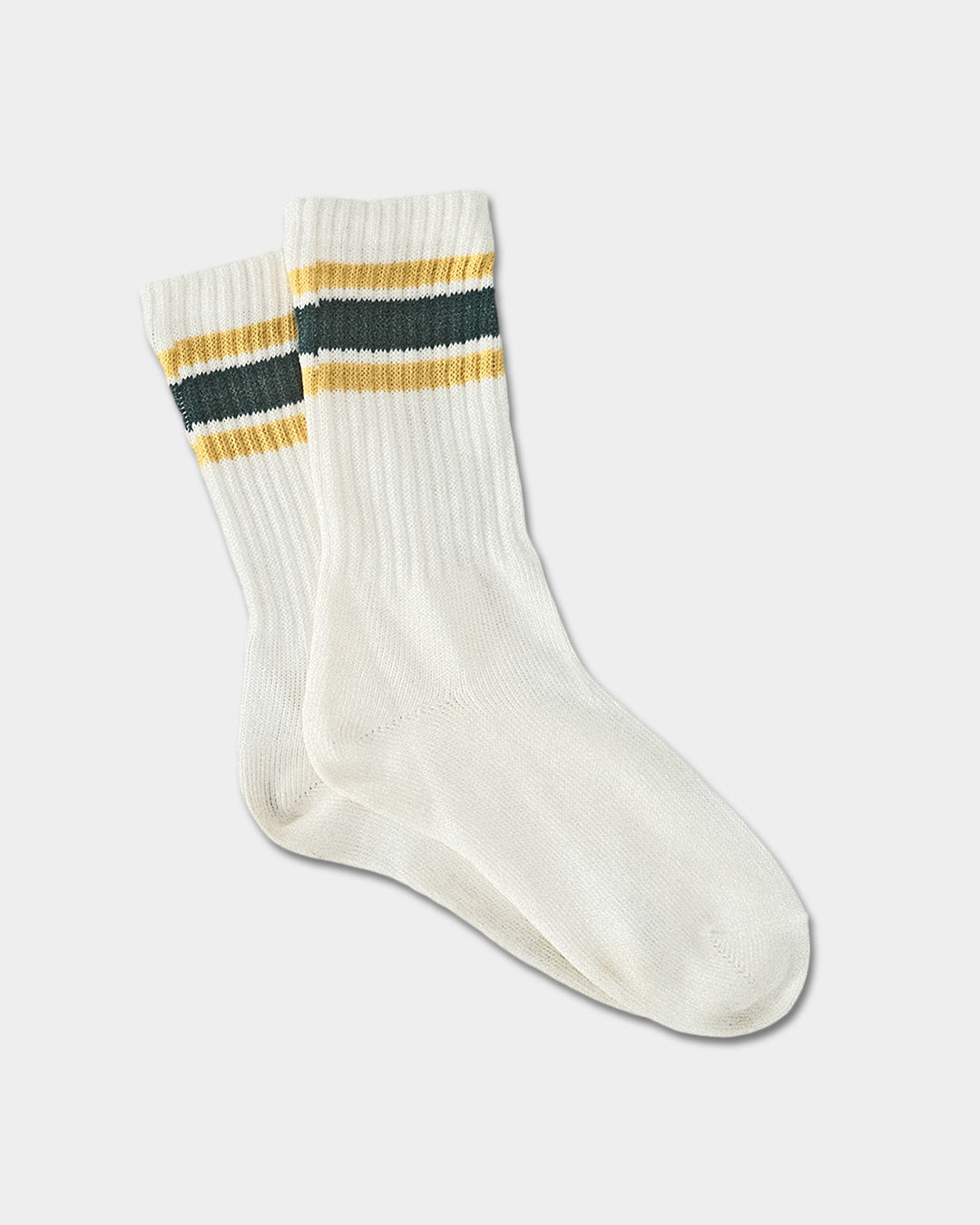 Striped Sports Socks - Green & Yellow