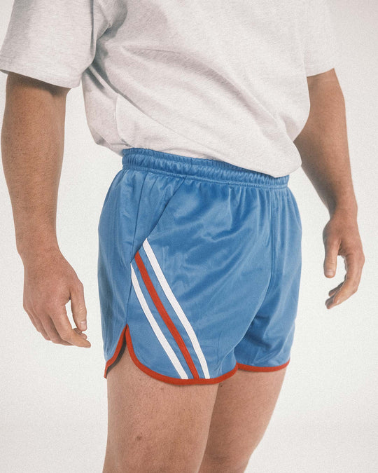 Retro 3 Stripe Sport Shorts - Blue
