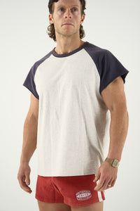 Vintage Raglan Tee - Washed Navy