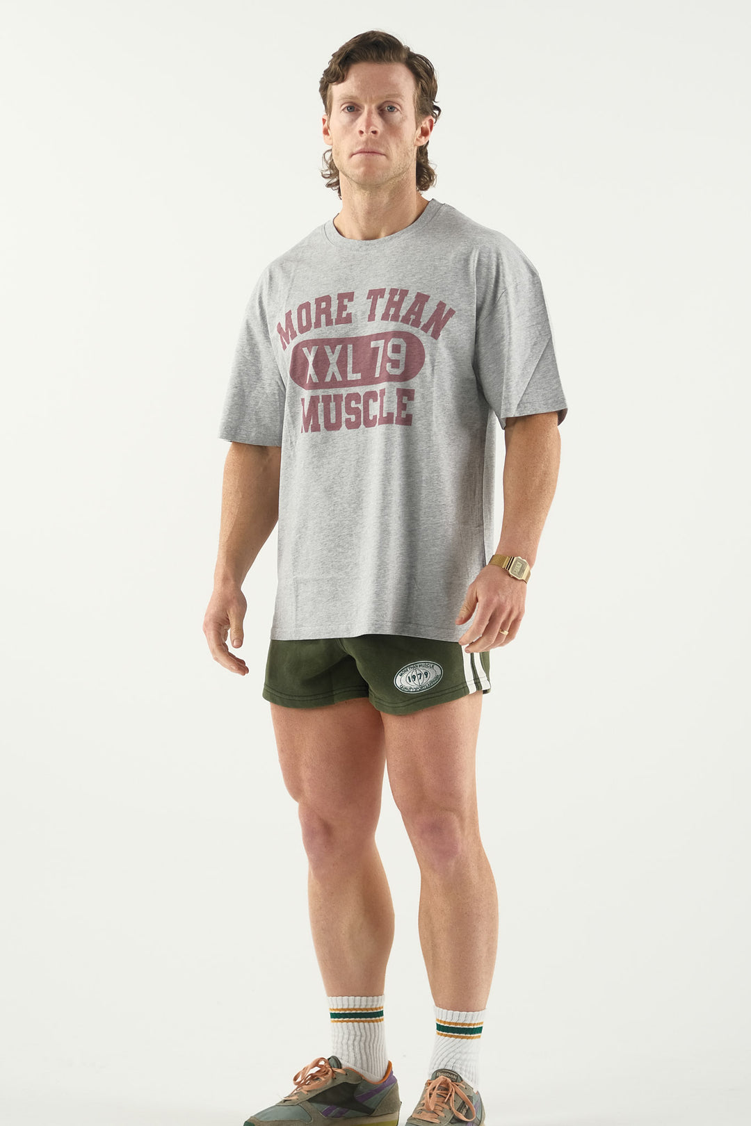 Relaxed Fit Gym Tee - Grey