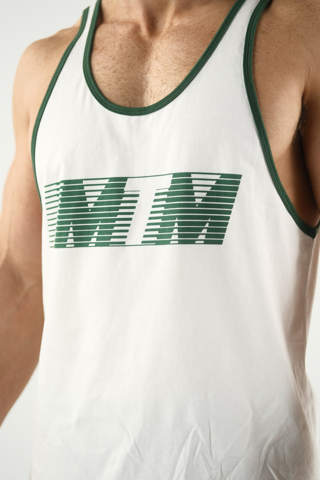 MTM Ringer Tank Top - Green White