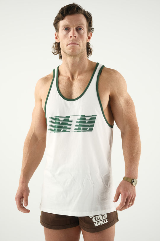MTM Ringer Tank Top - Green White