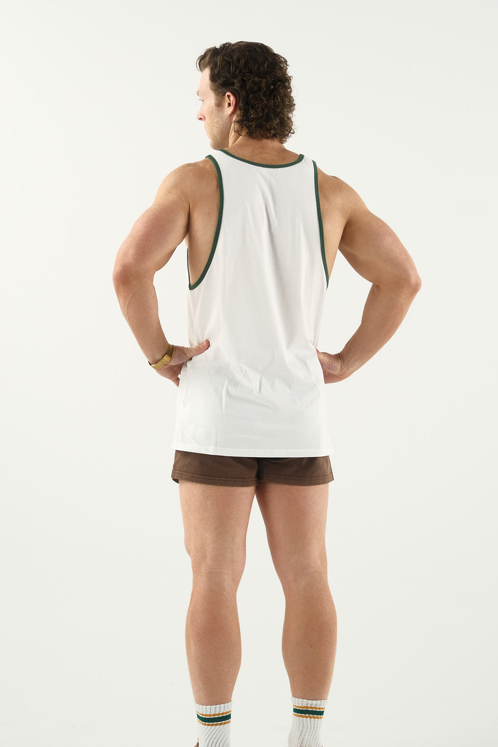 MTM Ringer Tank Top - Green White