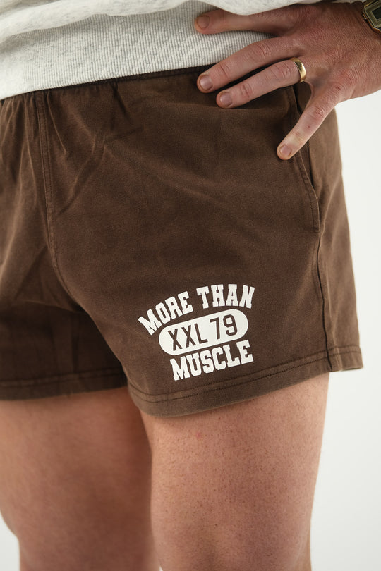 New Cotton Gym Shorts - Brown