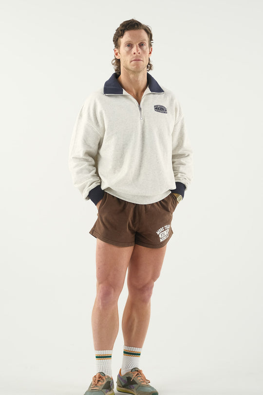 New Cotton Gym Shorts - Brown