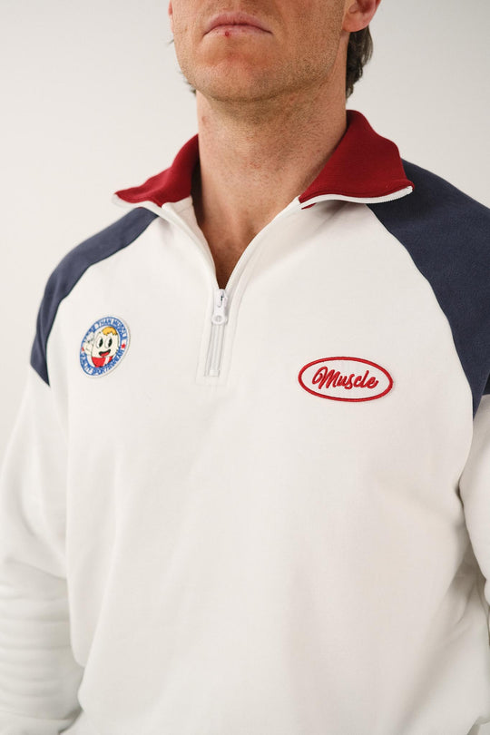 Quarter Zip Cotton Sweater