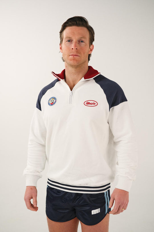 Quarter Zip Cotton Sweater